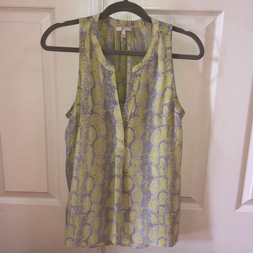 Joie Sleeveless Python Print Blouse. Euc. - image 3